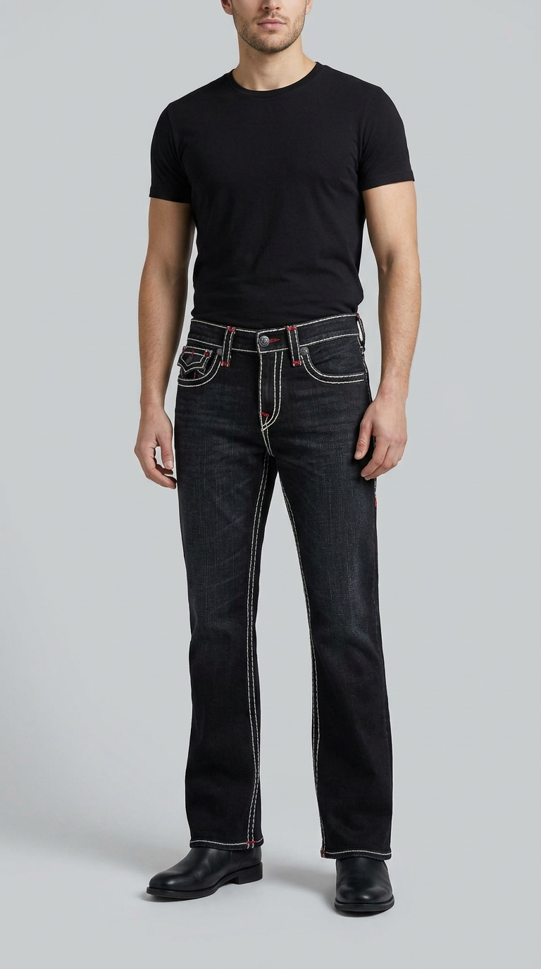Style-3103- Black Bootcut Jeans