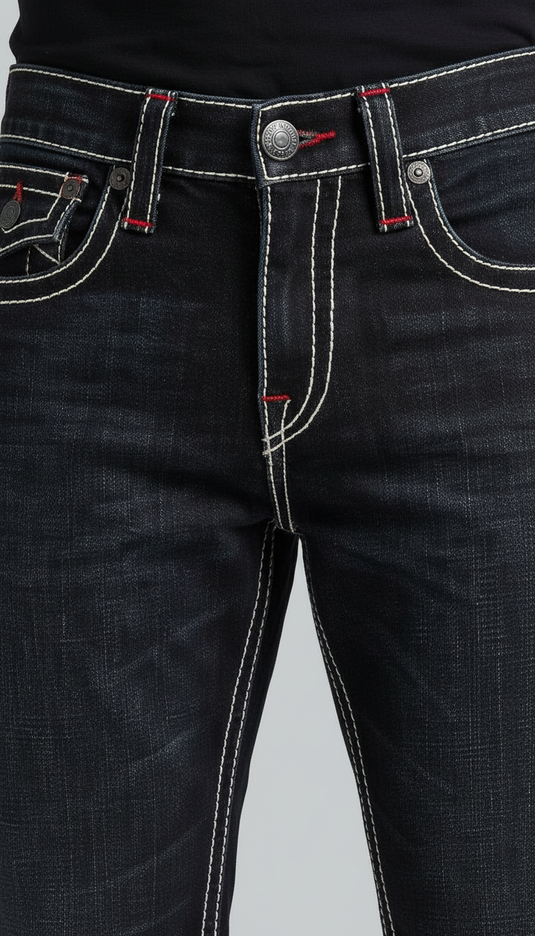 Style-3103- Black Bootcut Jeans view 2