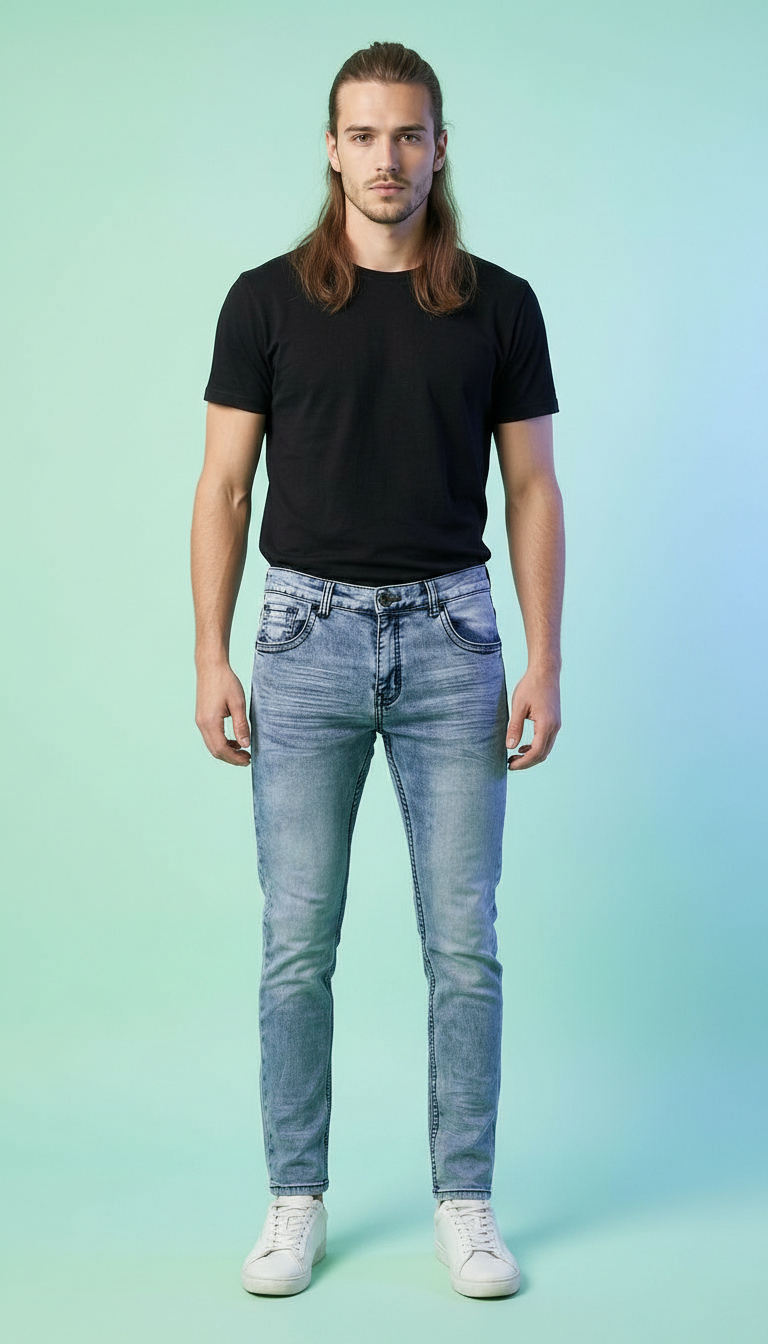 Style-TS02-Light Blue Denim Slim fit