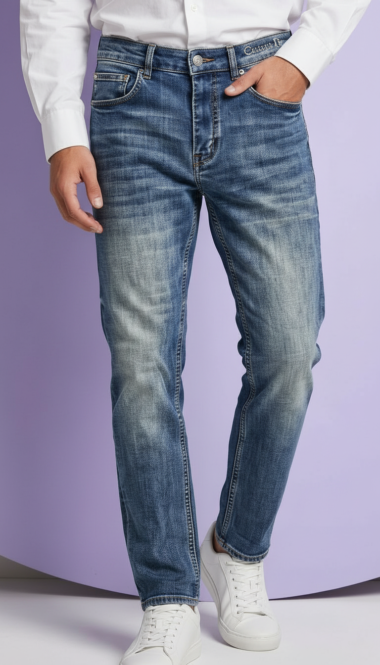 Classic Light Blue Denim Jeans view 2