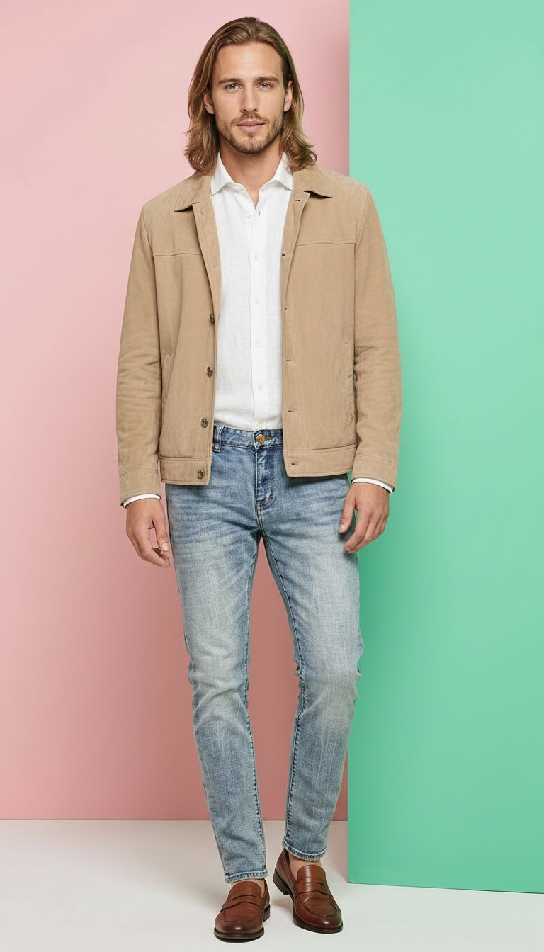 Style-L335-Blue Slim-fit Jeans