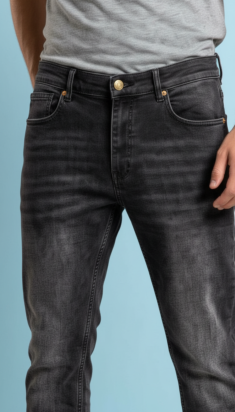 6173-Basic Carbon Denim Jeans