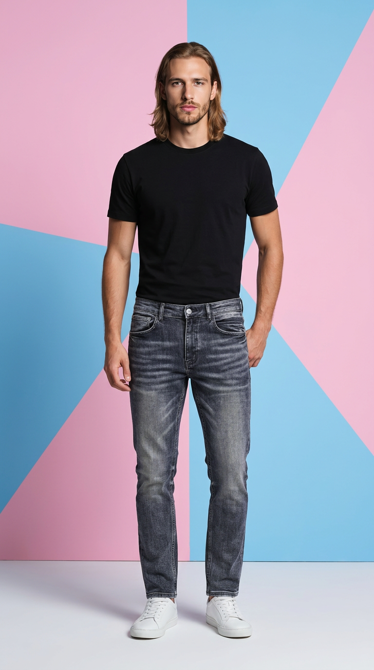 Style-9936-Denim Jeans Slim fit