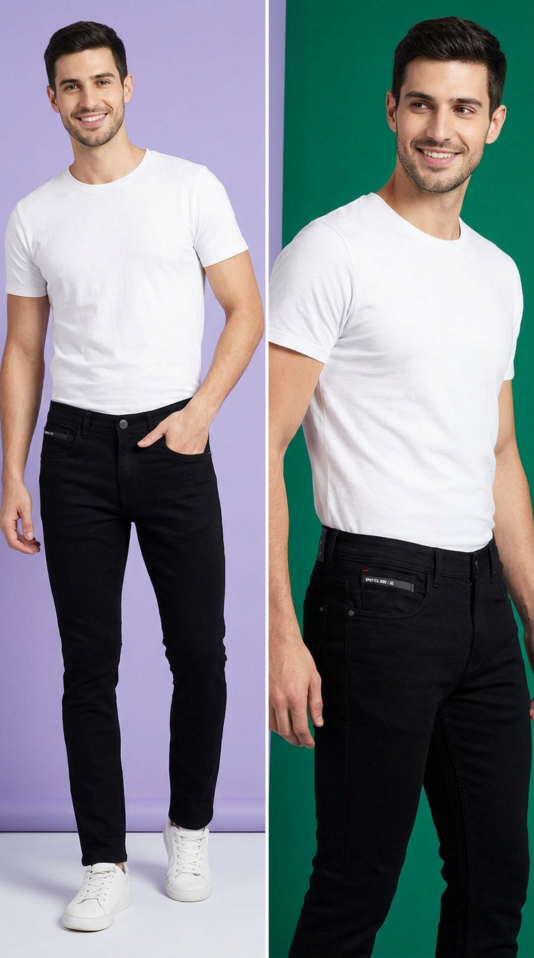 Spatter Denim Jeans
