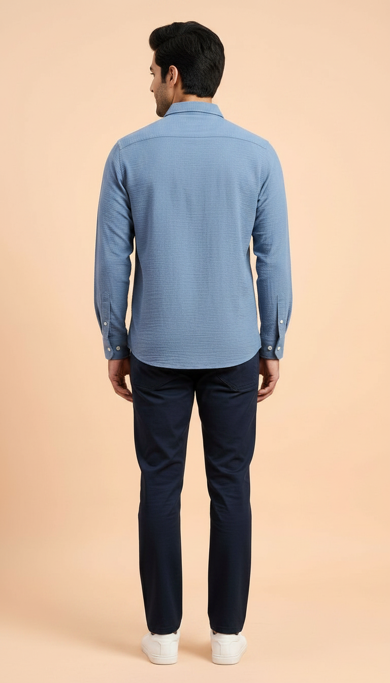 Blue Mens Shirt view 2
