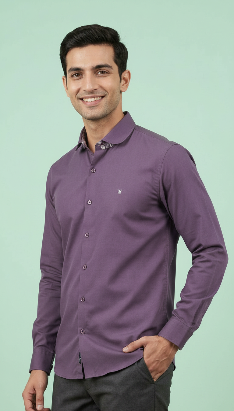 Purple Slim Fit Shirt view 2