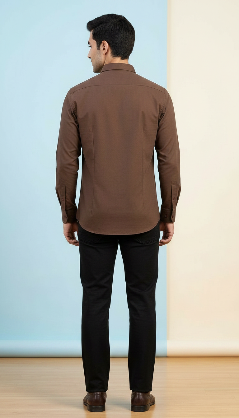 Brown Button-Up Shirt view 2