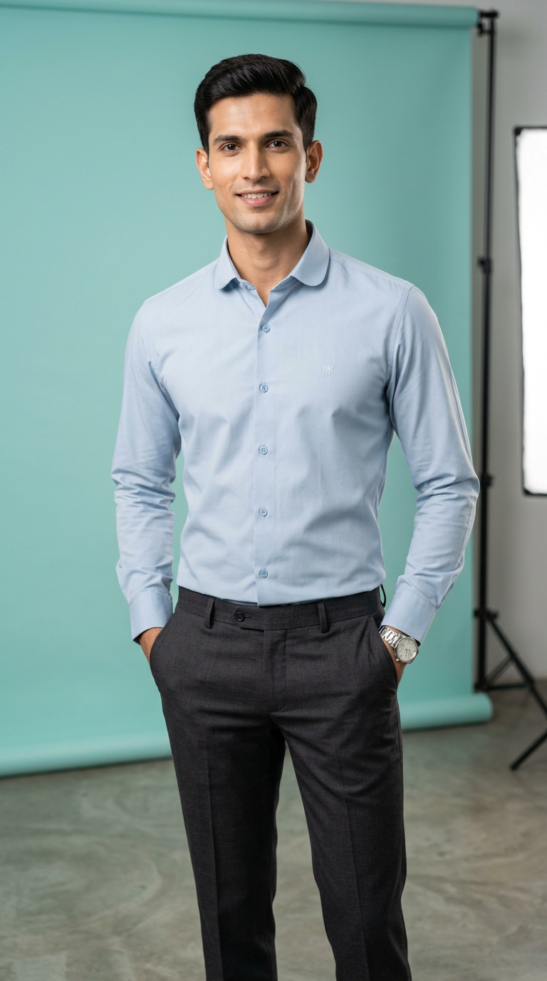 Light Blue Formal Shirt view 5