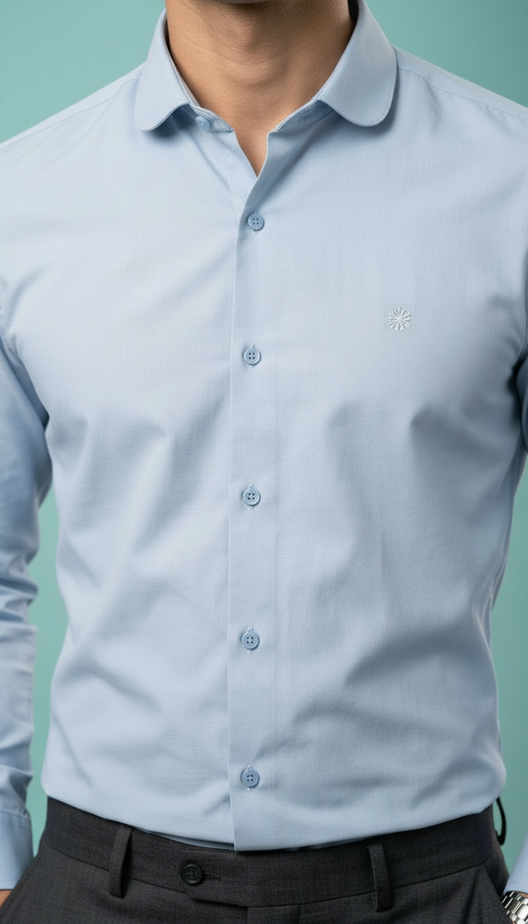 Light Blue Formal Shirt view 4