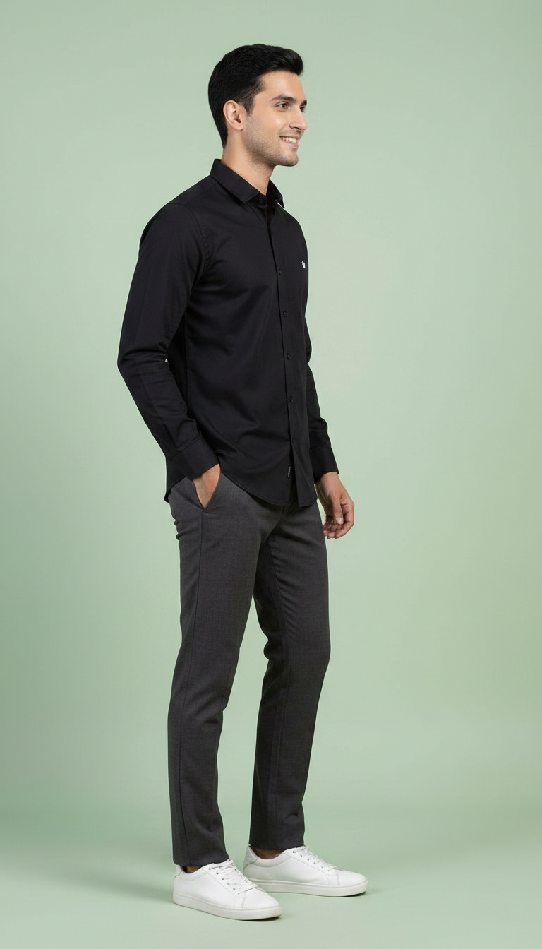 Black Formal Shirt view 3