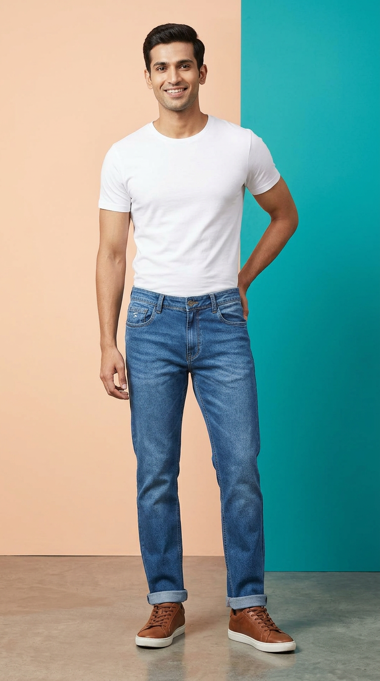 Boot Cut Denim Jeans view 4