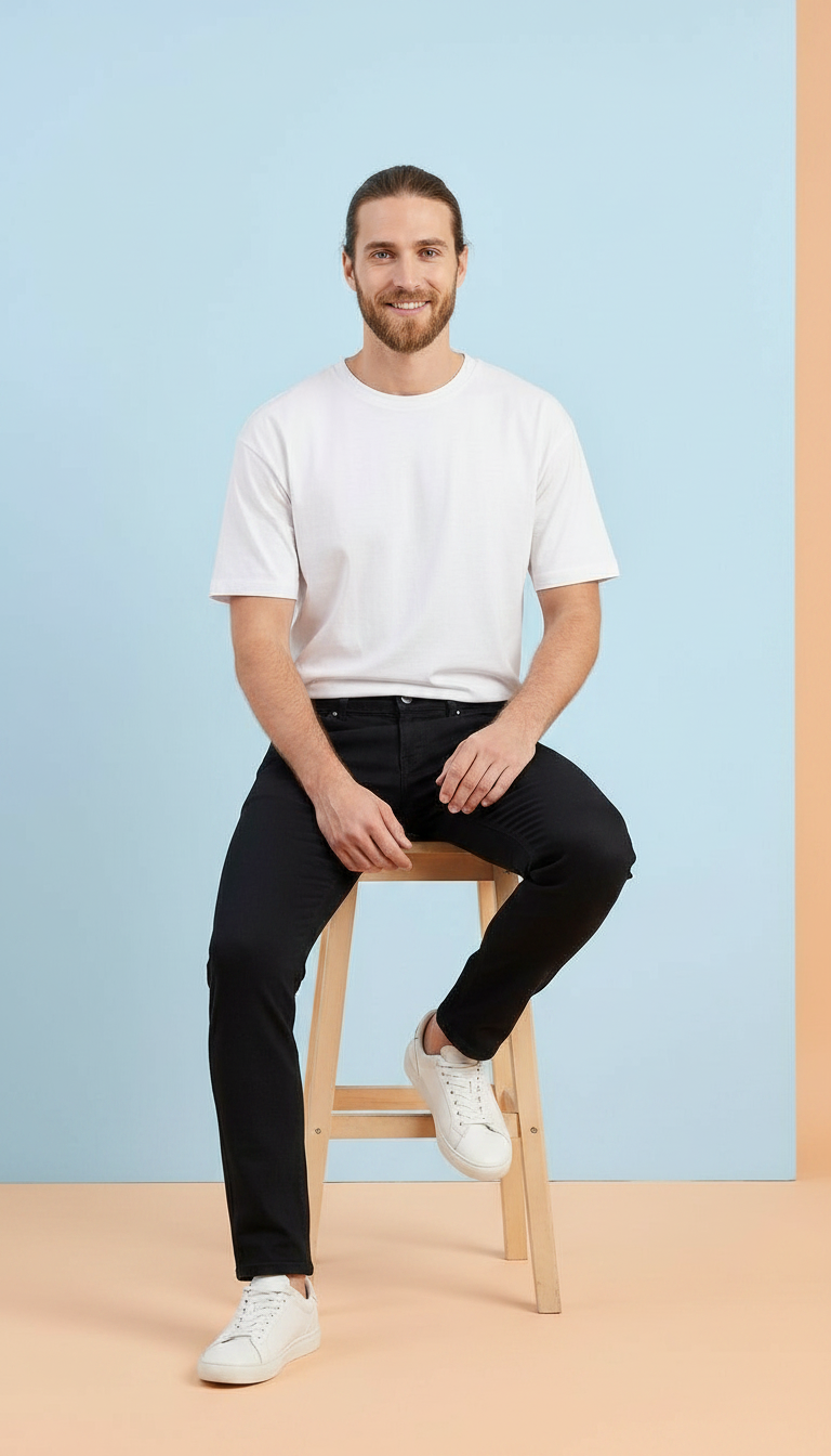 Stylish CARBON Black Denim Jeans view 3