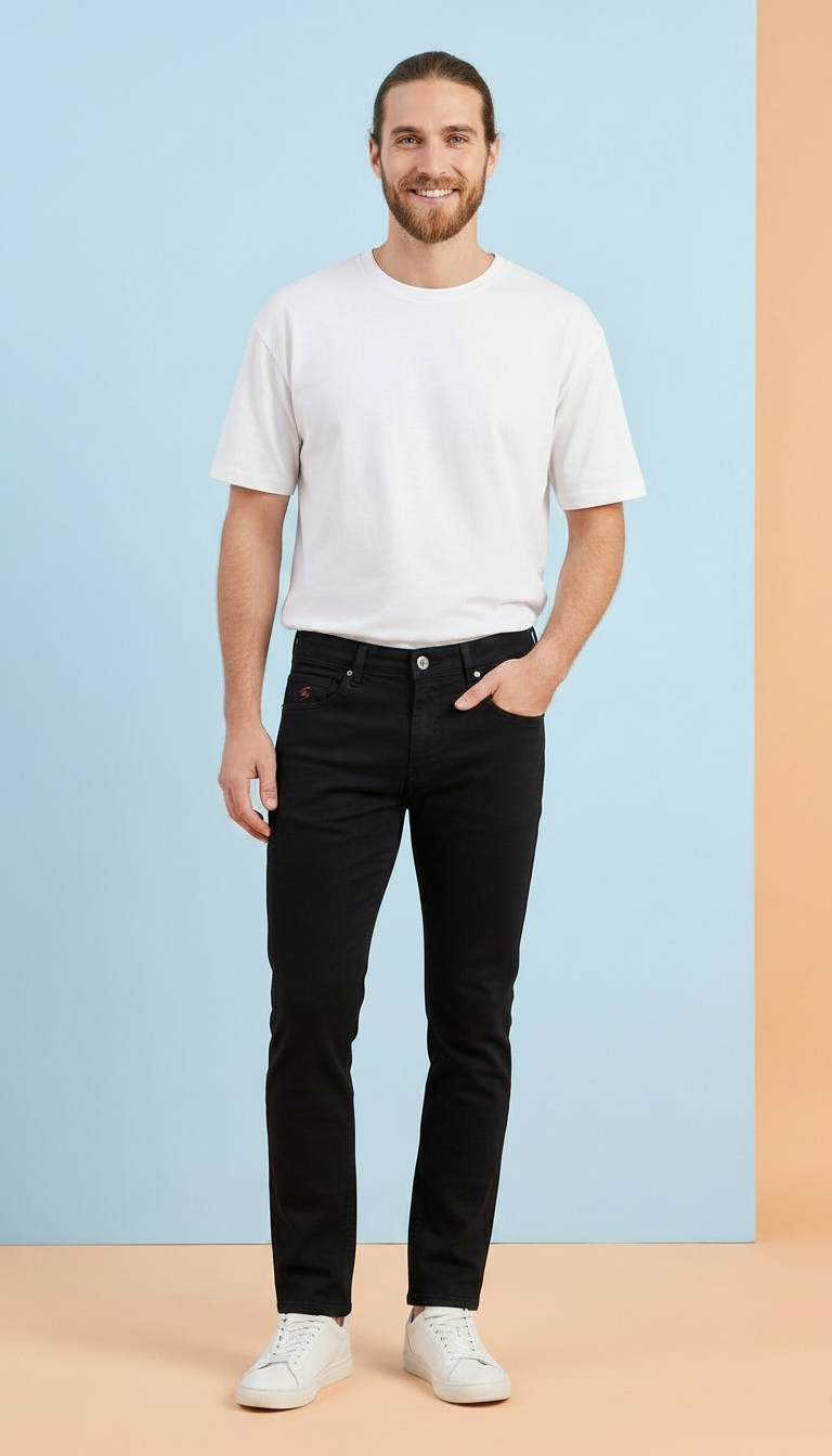 Stylish CARBON Black Denim Jeans view 4