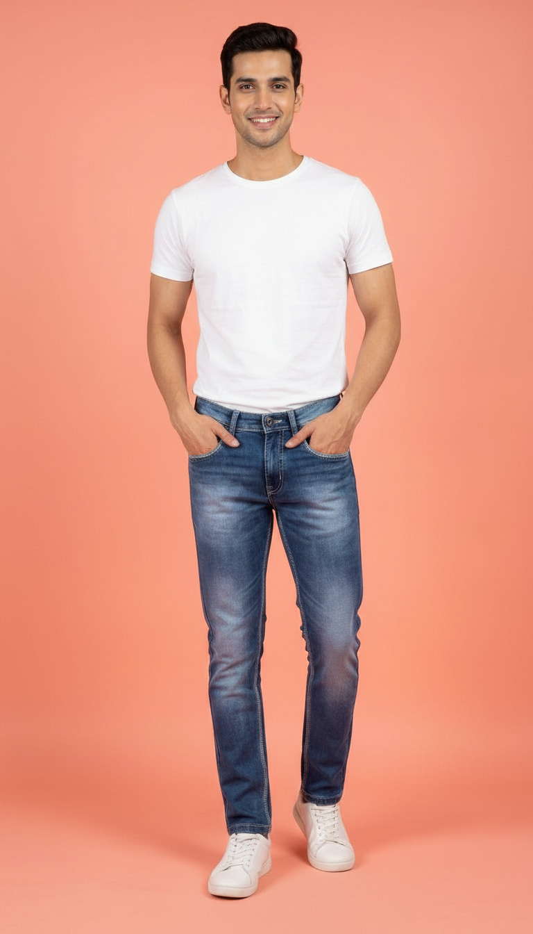 Denim Jeans BLUE WASH view 3