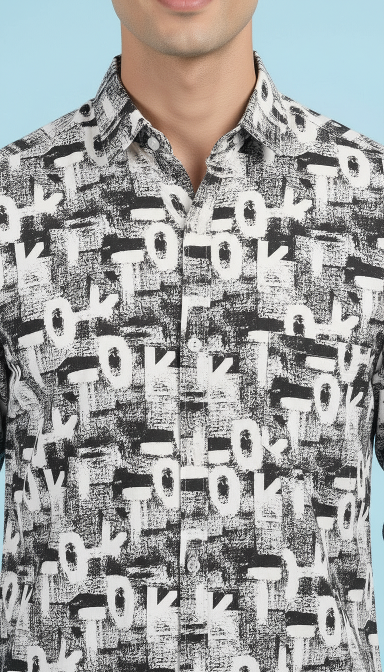 Printed Long Sleeve Shirt view 2