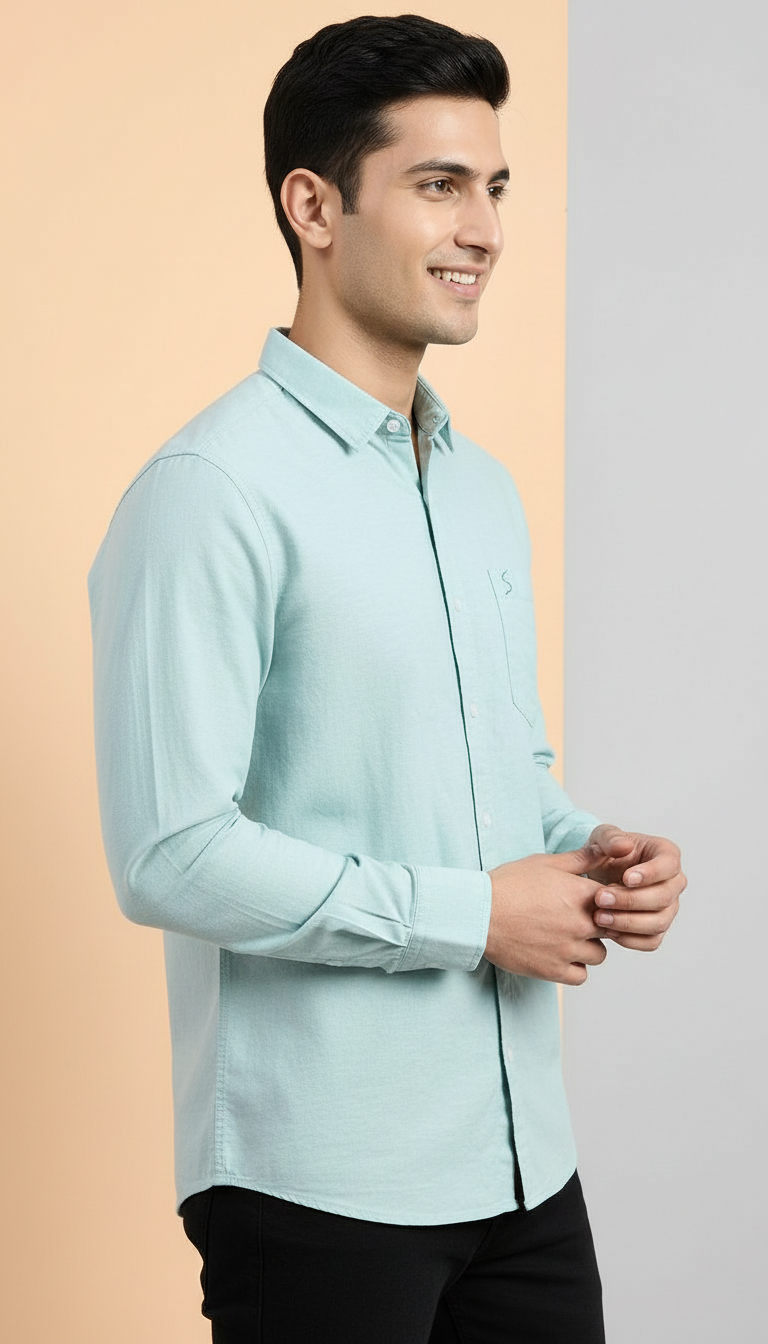 Mint Green Shirt view 2