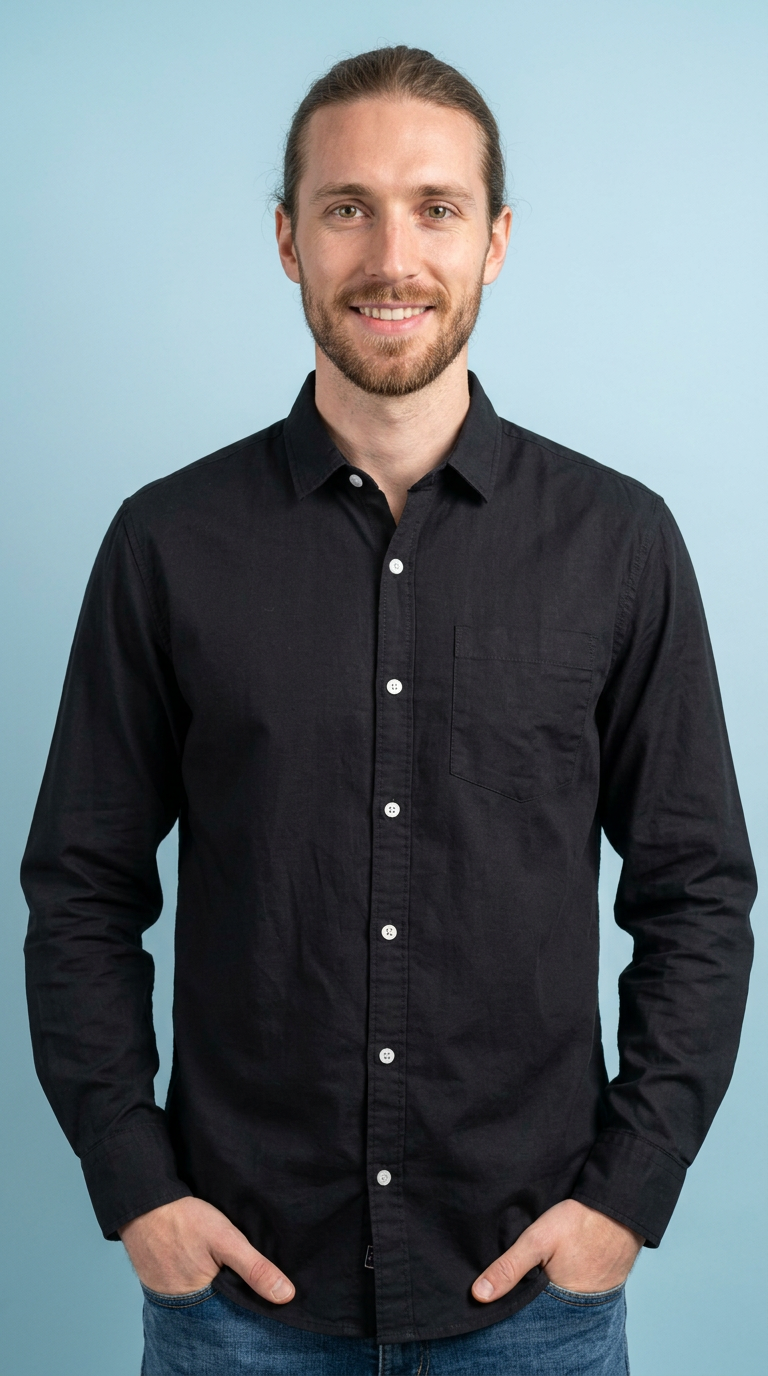 Mens Black Shirt view 5