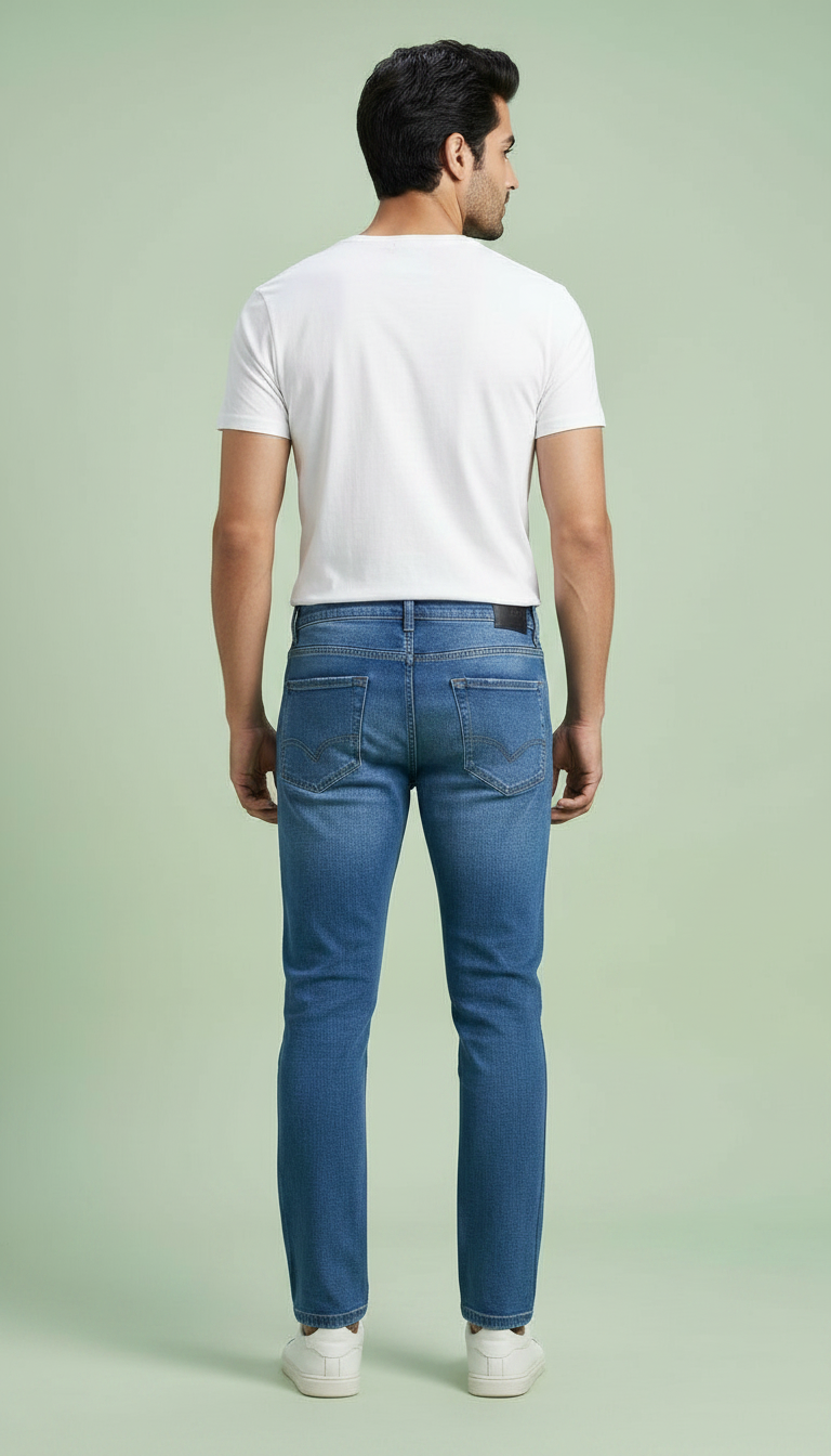 Distressed/Ripped blue denim