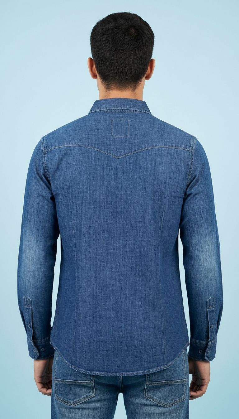 Denim Long Sleeve Shirt view 2