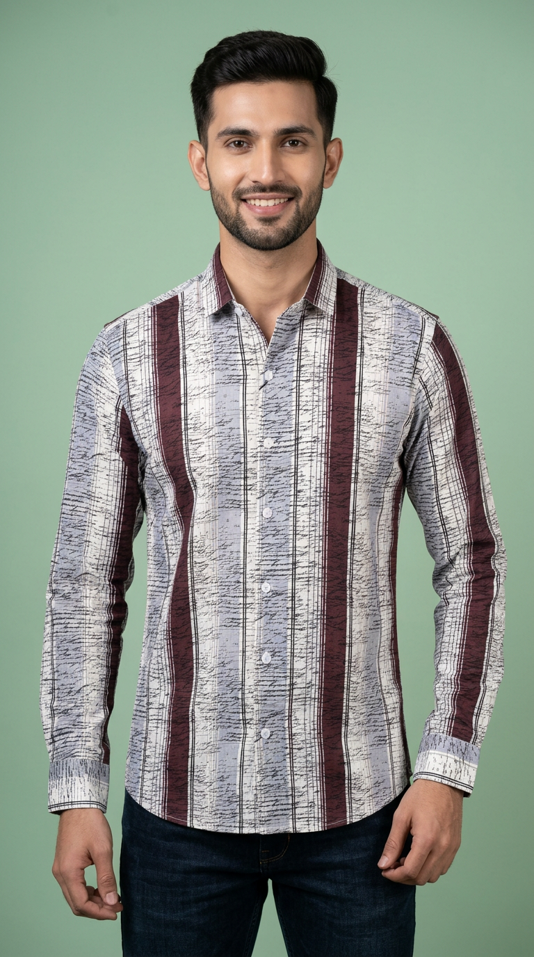 Patterned Mens Shirt view 4