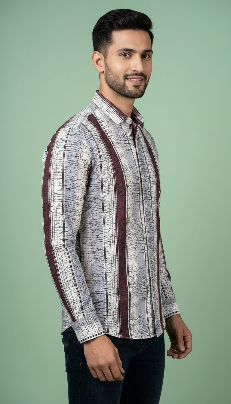 Patterned Mens Shirt view 3