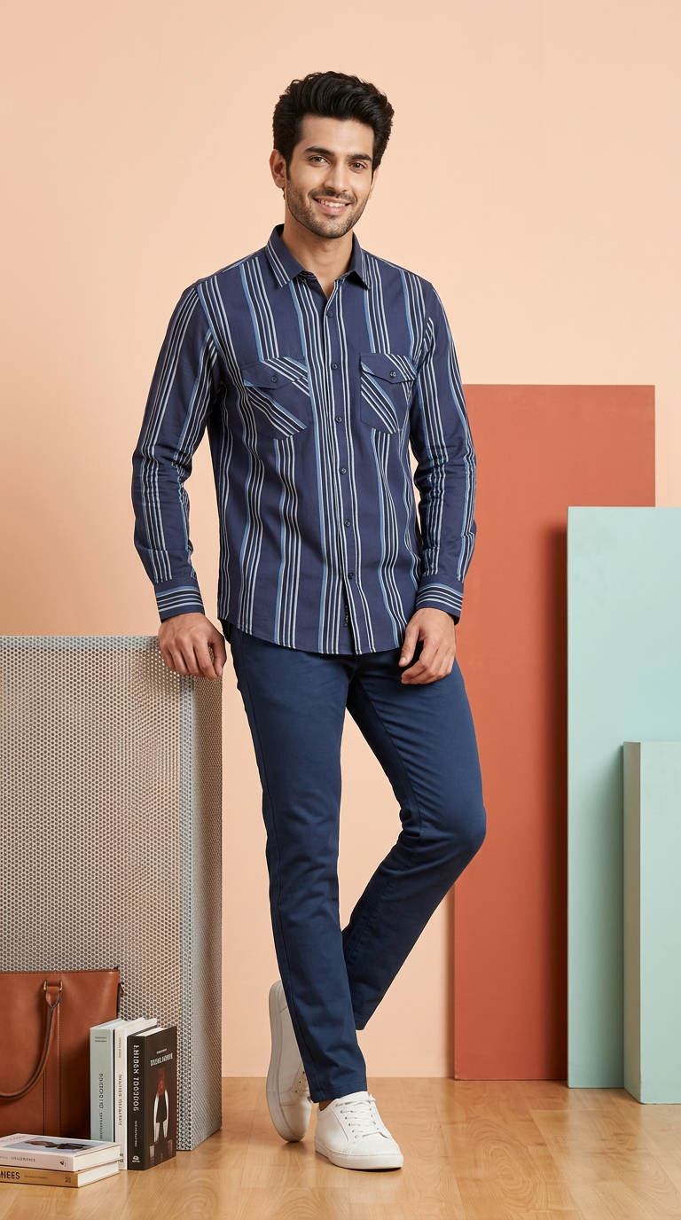Striped Casual Shirt view 4