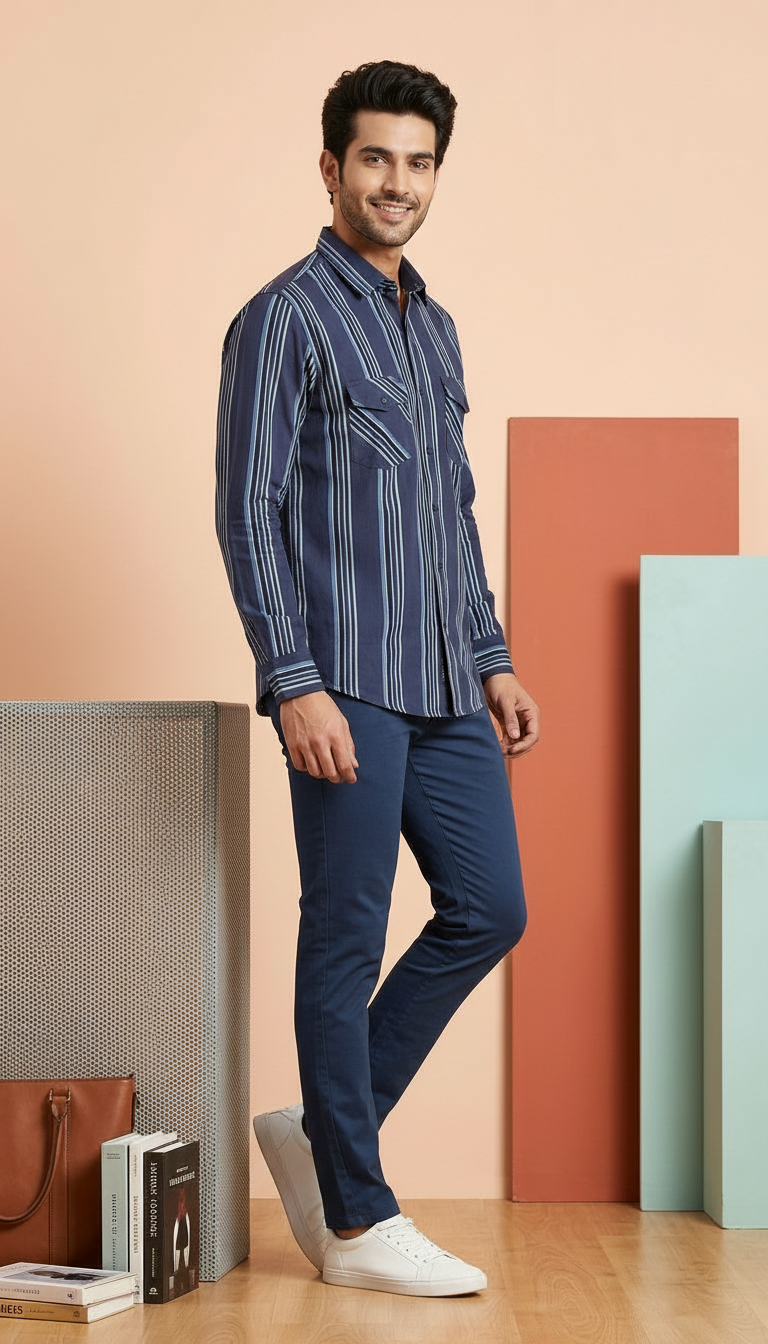 Striped Casual Shirt view 2
