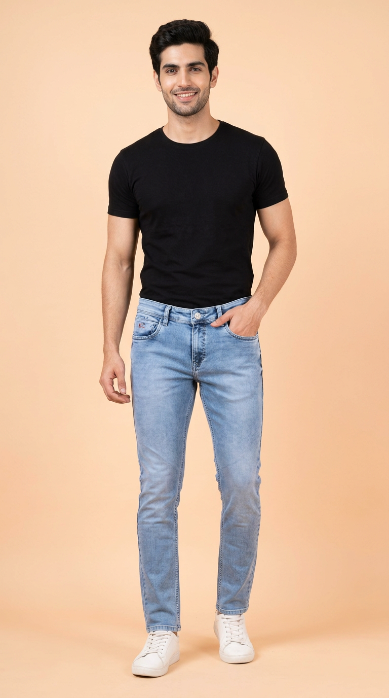 Classic Blue Denim Jeans view 4