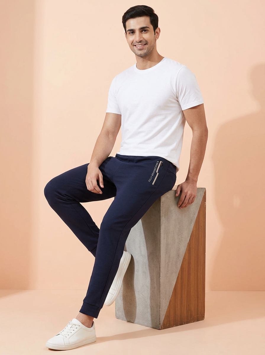 Navi Blue Mens Casual Pants view 8