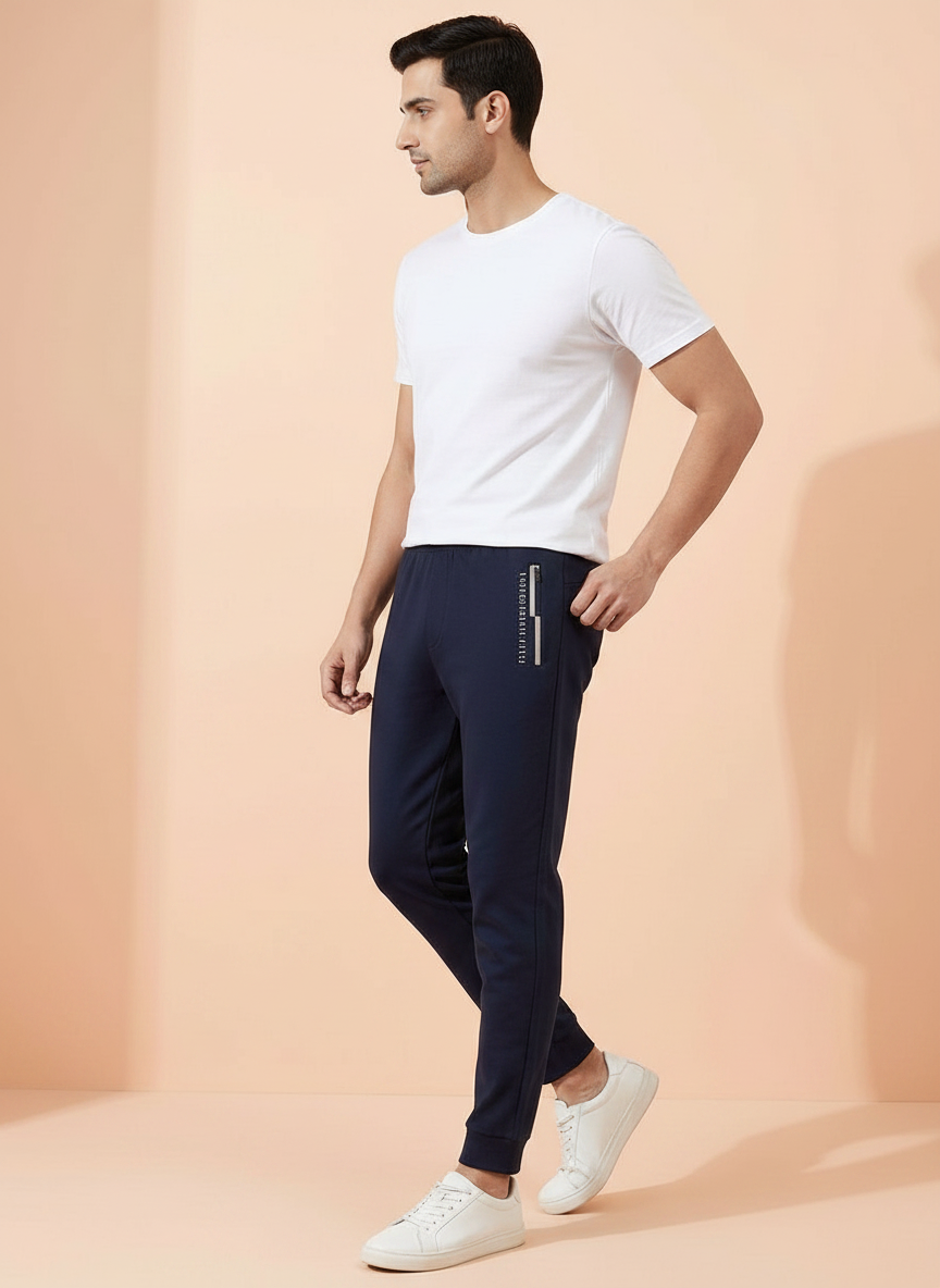 Navi Blue Mens Casual Pants view 2