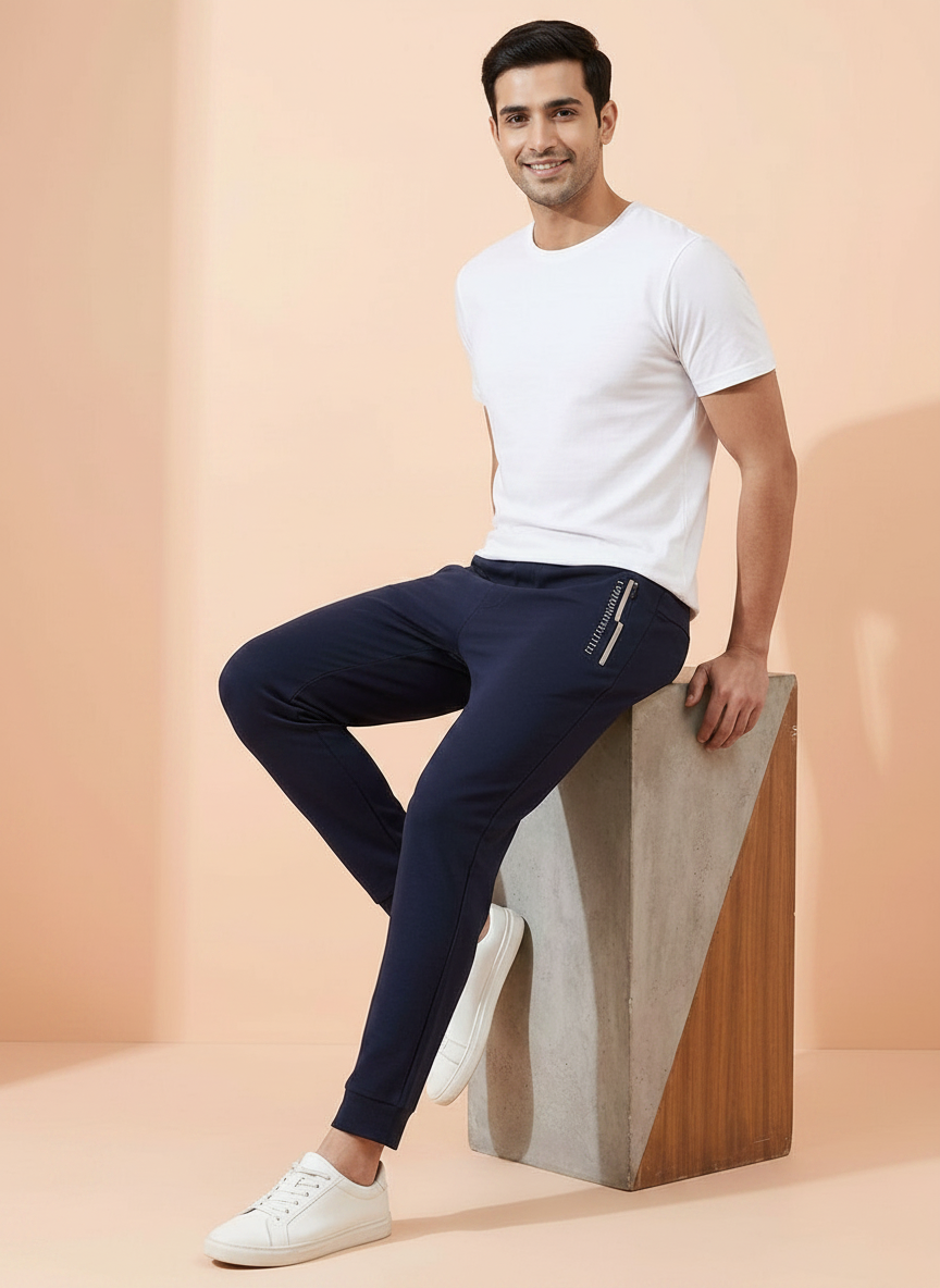 Navi Blue Mens Casual Pants view 7