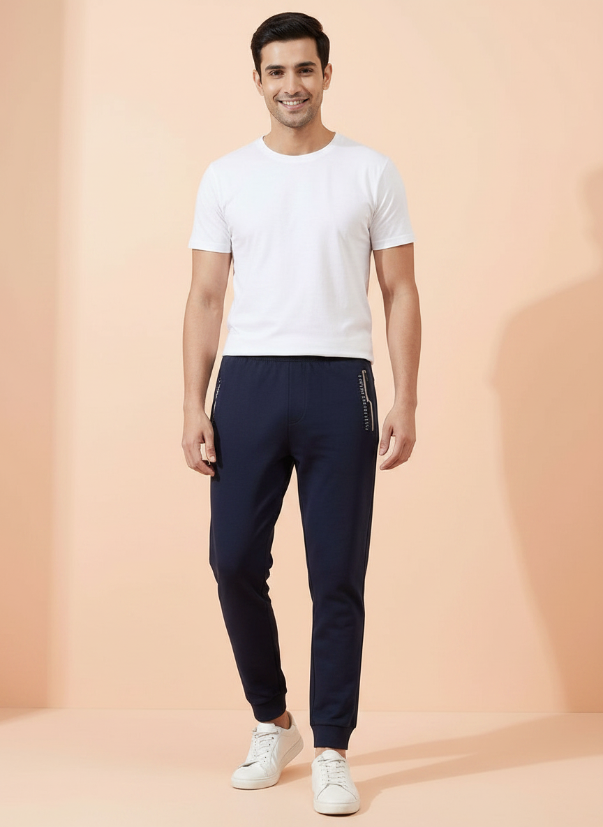 Navi Blue Mens Casual Pants view 6