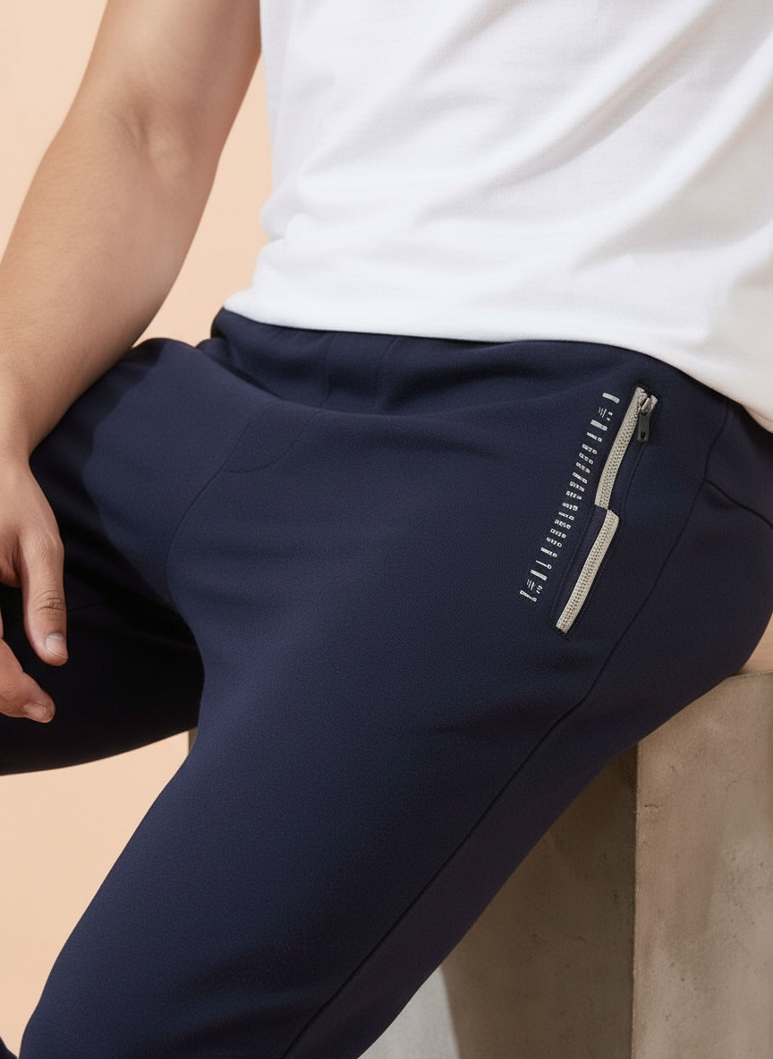 Navi Blue Mens Casual Pants view 5