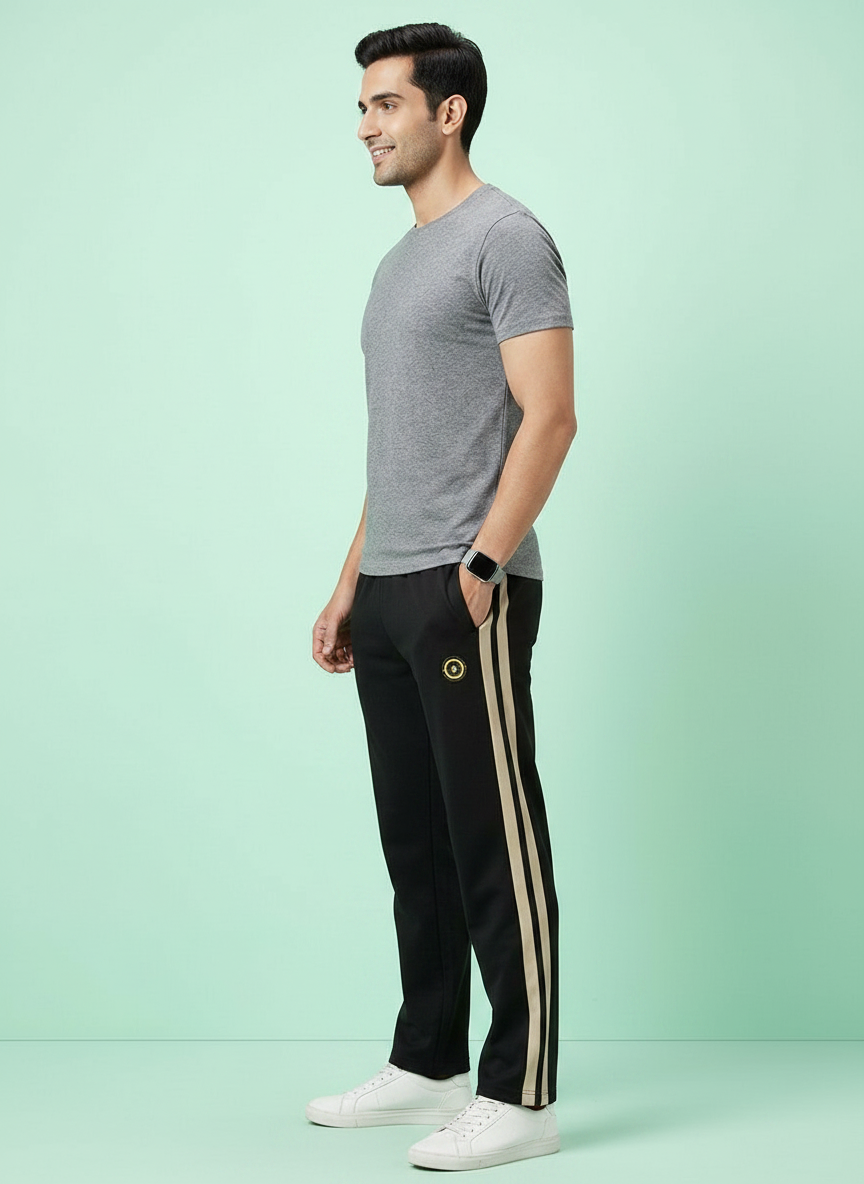 Black Casual Lower Pants view 3