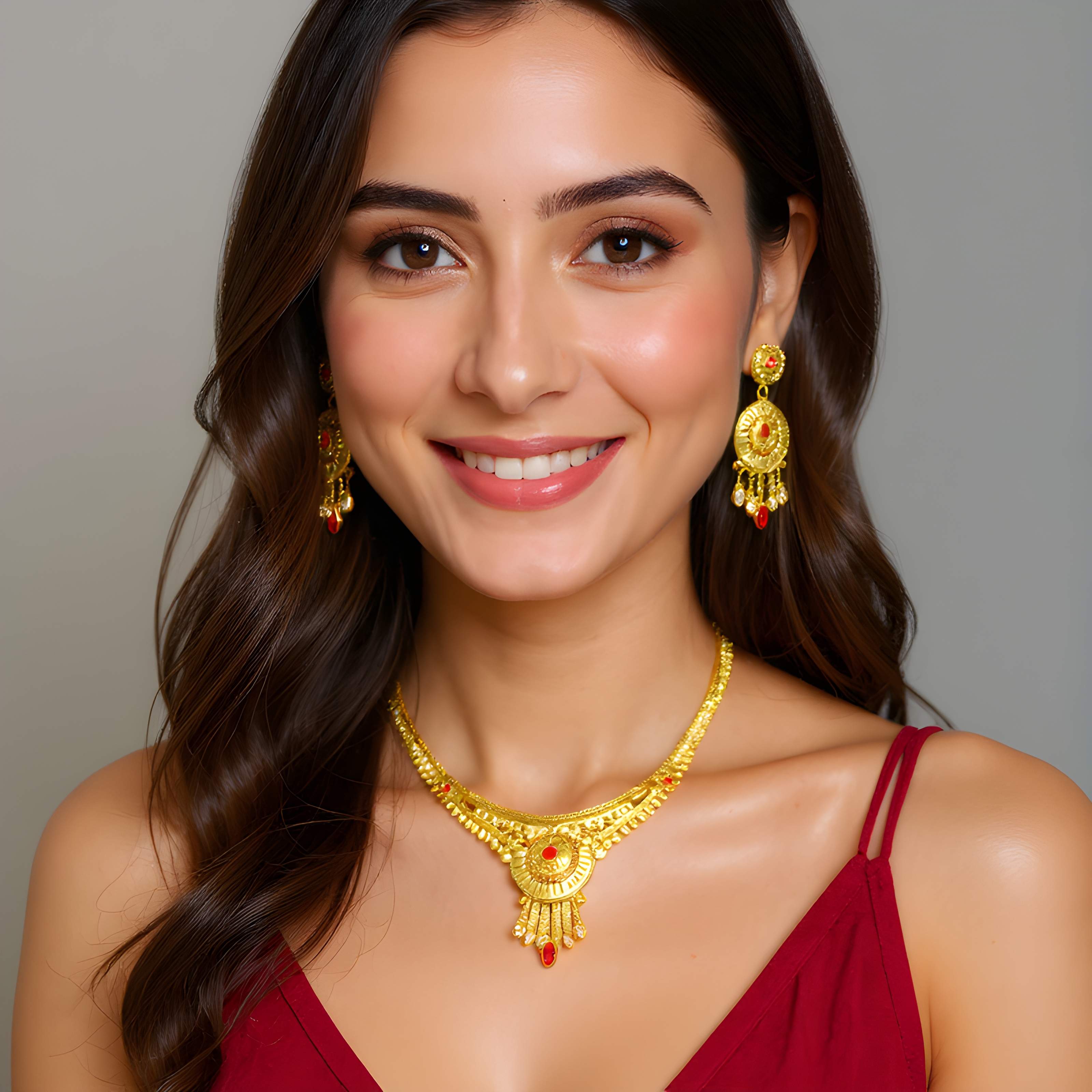 Gold-Plated Traditional Necklace Sets