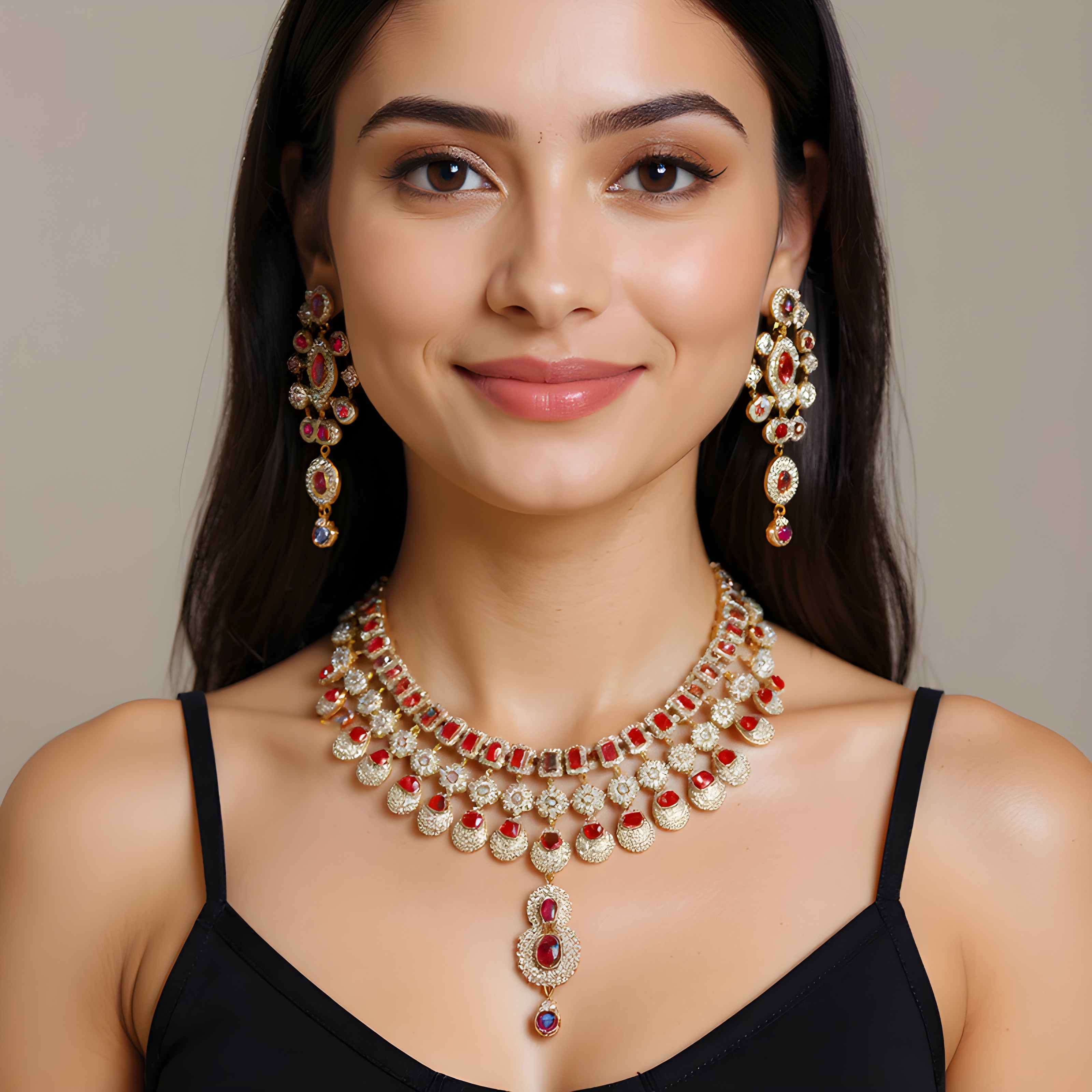 Devangna Traditional Kundan Jewelry Set