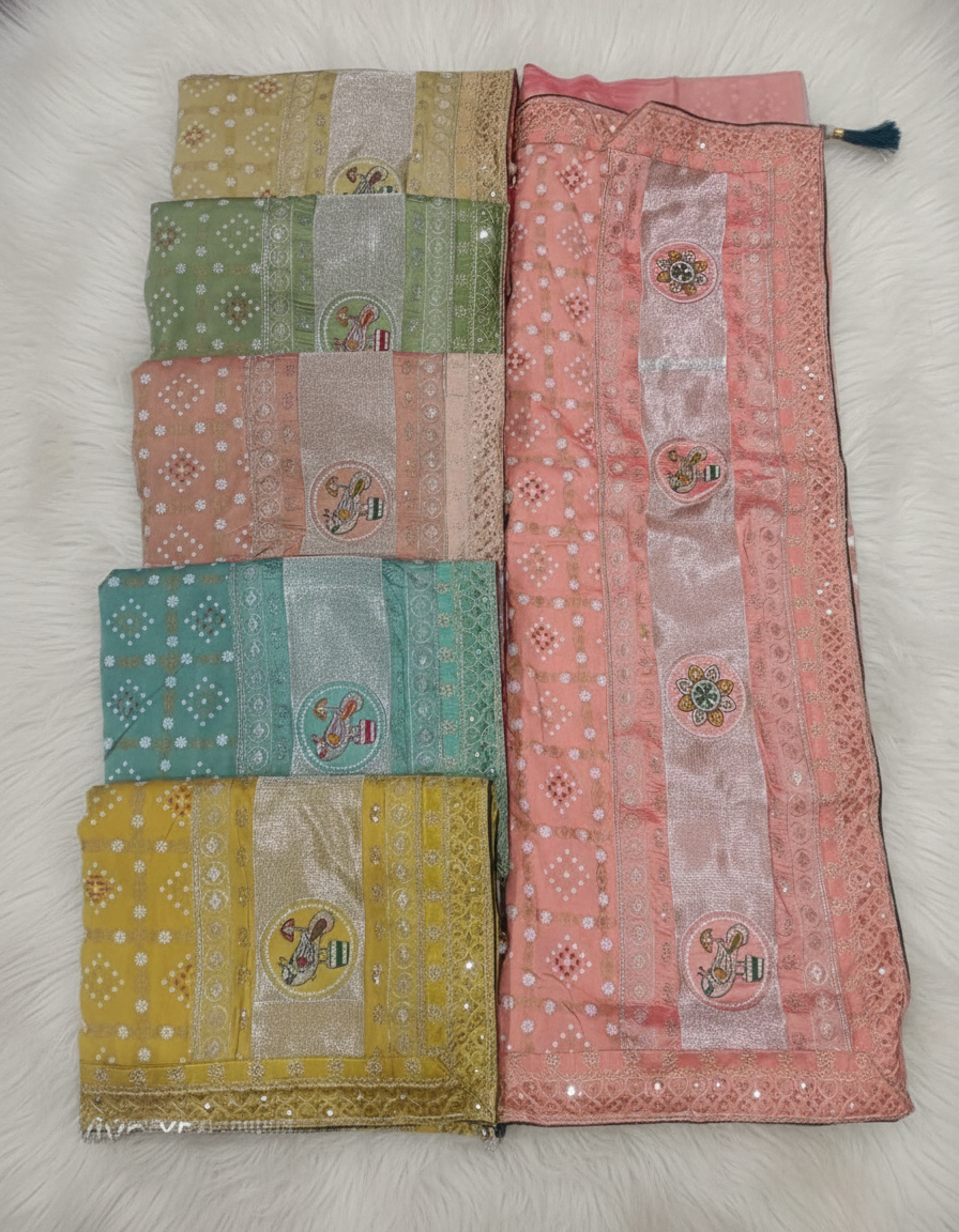 Vichitra Silk Saree view 2