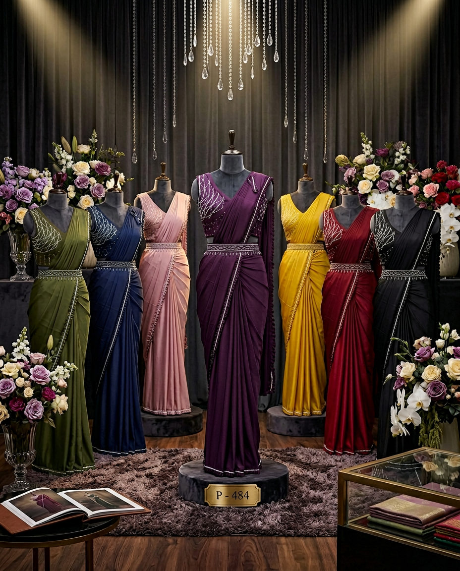 Designer Embellished Ready To Wear Saree view 2
