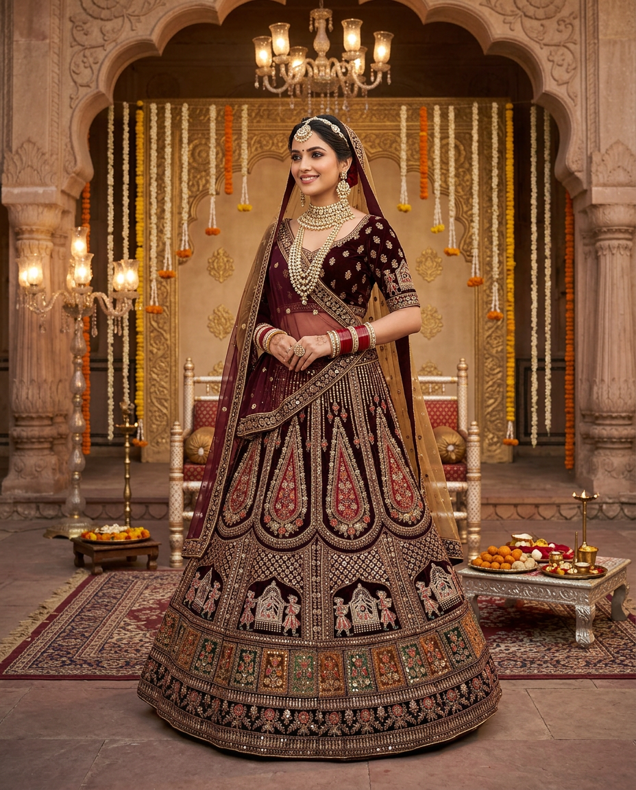 Embroidered Bridal Lehenga