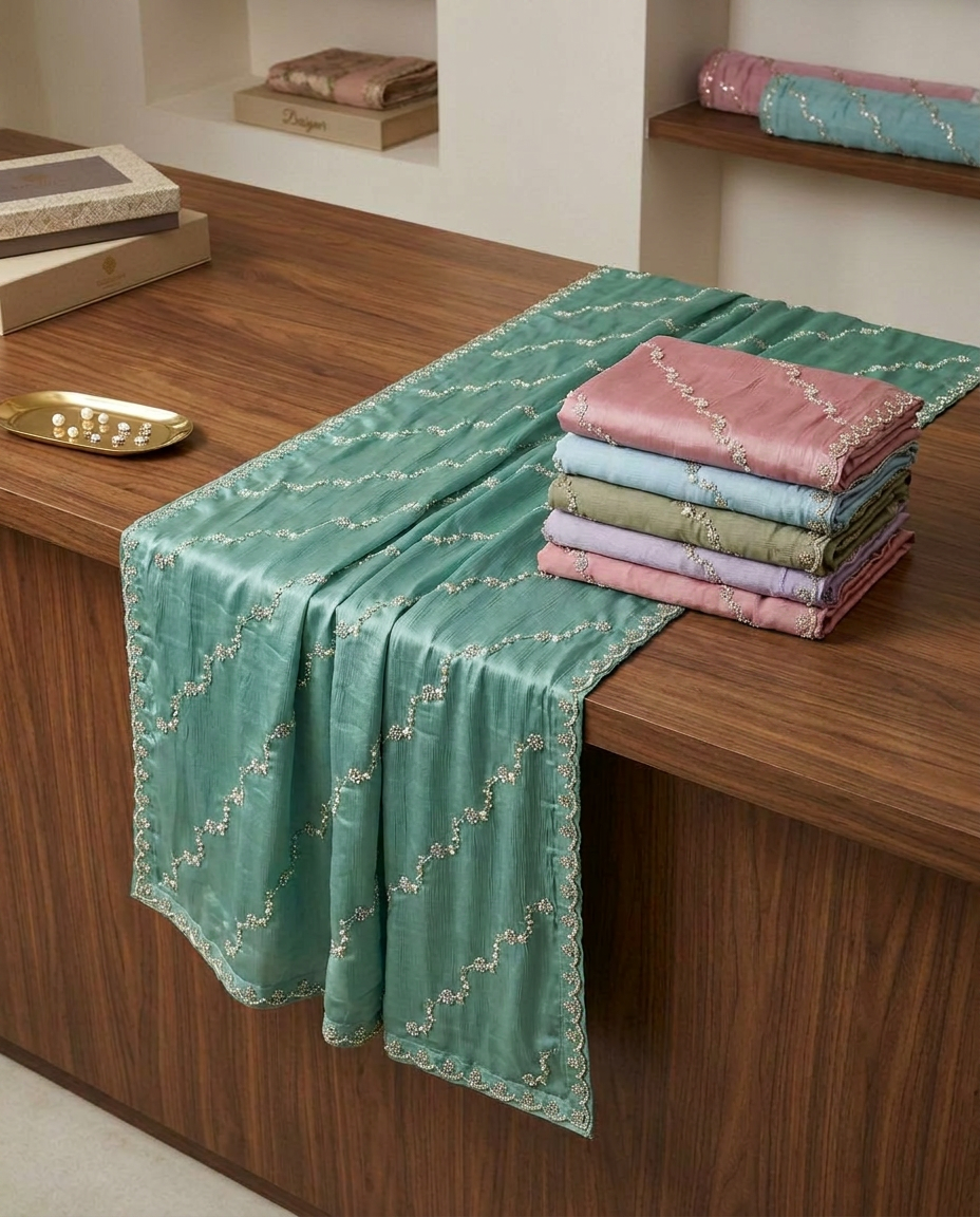 Sona Satin Chiffon Saree view 2