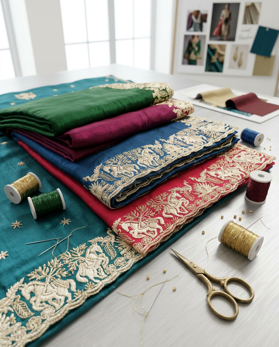 Embroidered Vicitra Saree view 2
