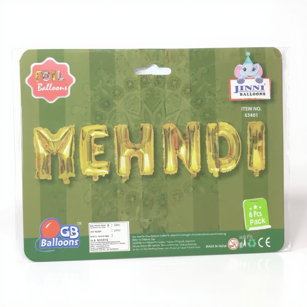 Jinni Foil Balloons Mehndi