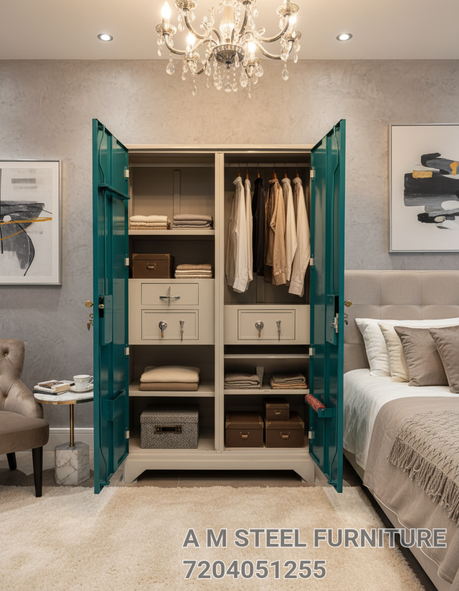 Metal Double Door Almira Or Wardrobe view 2
