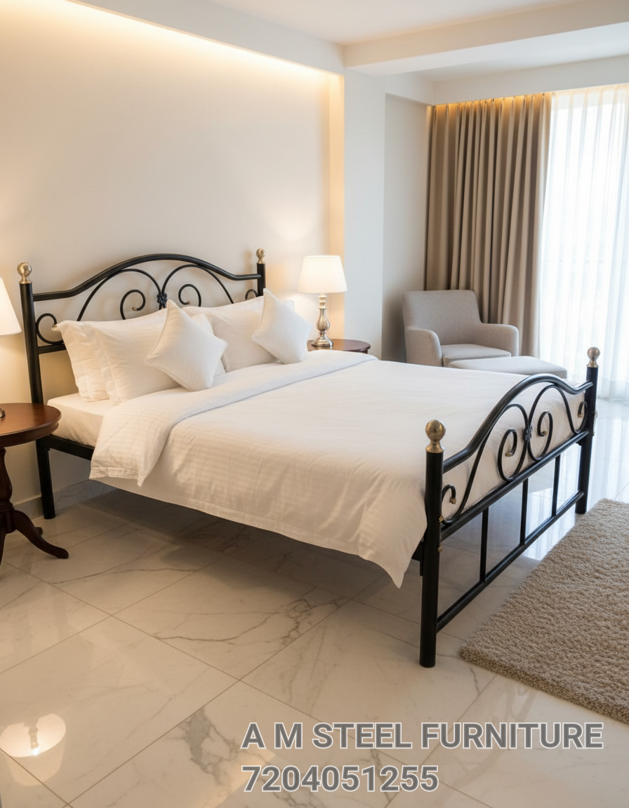 Wrought Iron Bed view 2