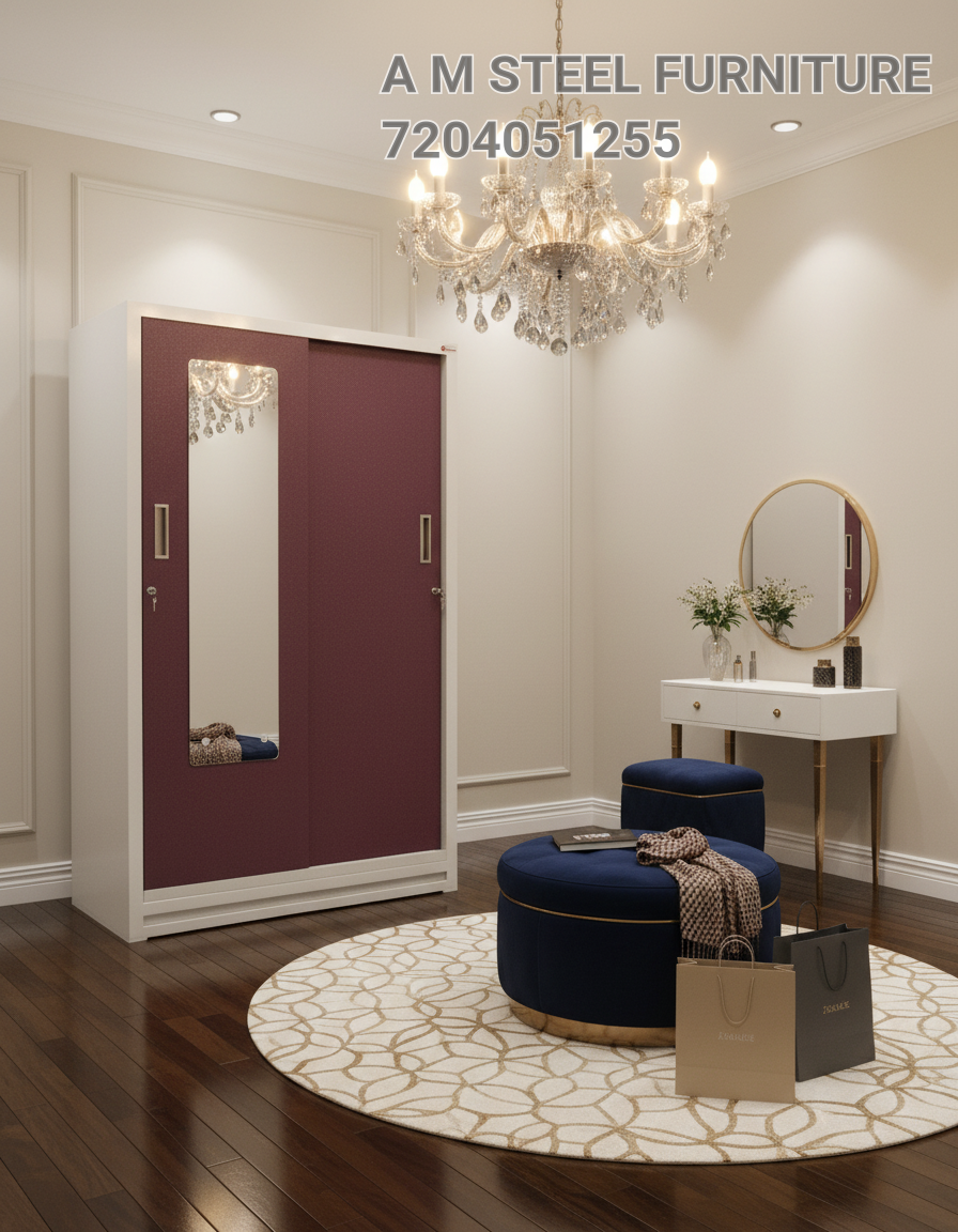 Metal Sliding Almira Wardrobe view 2