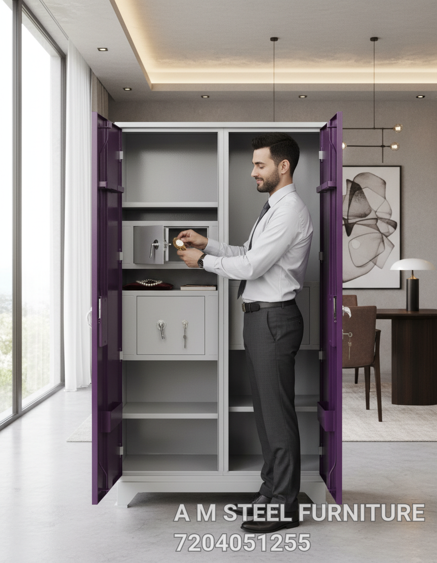 Metal Almira Or Wardrobe With Locker view 2