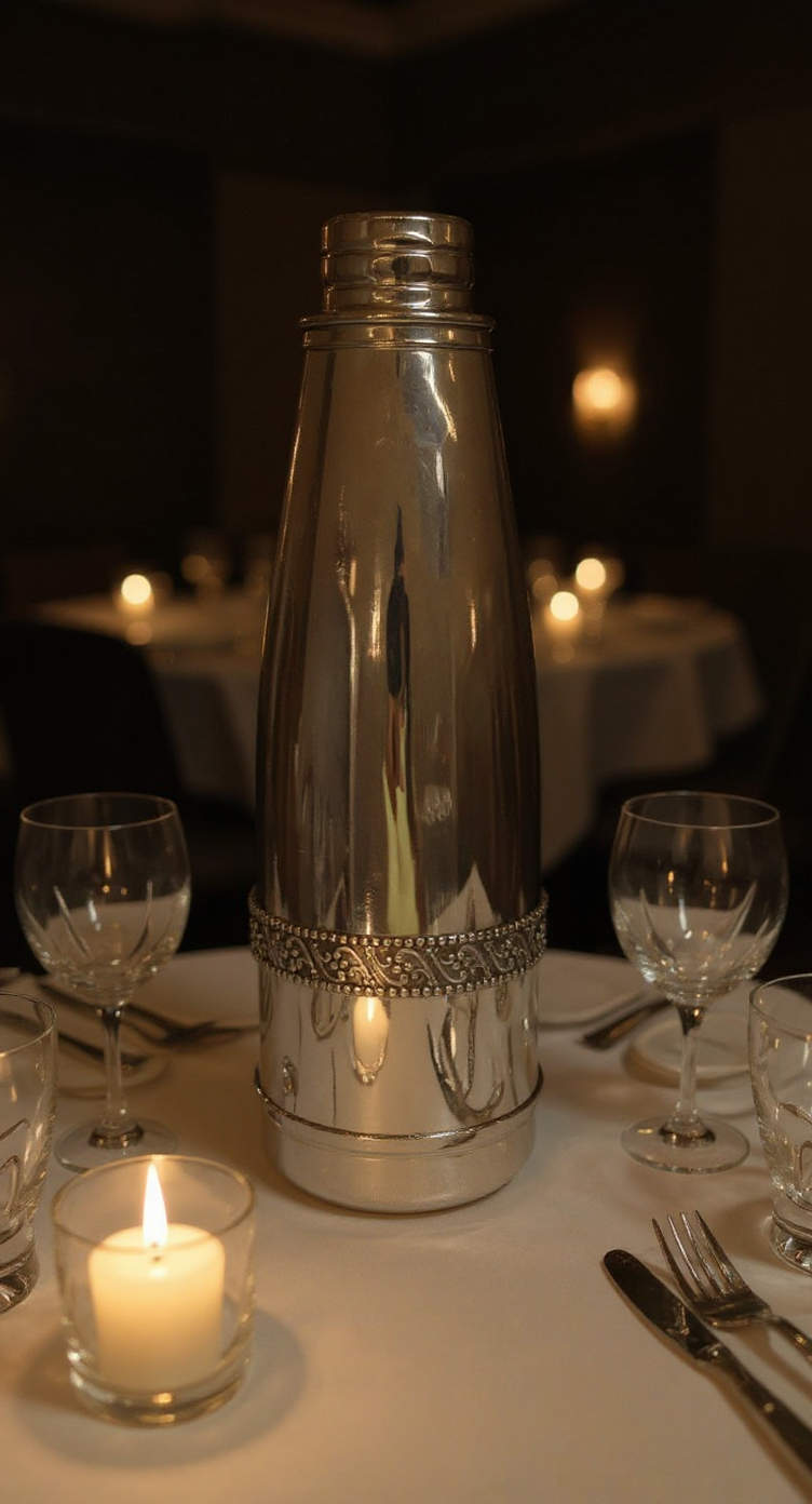 Silver Water Bottle by Rishtey view 2