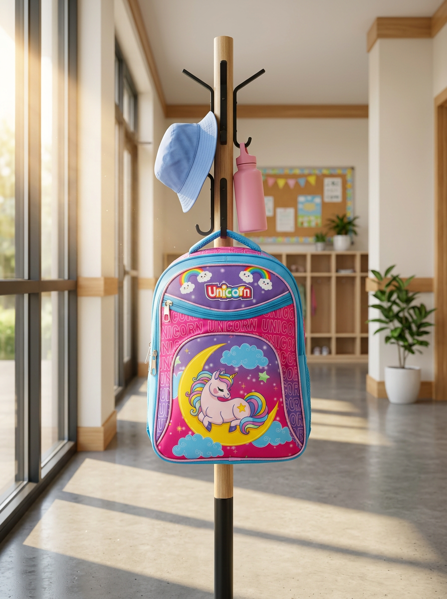 Unicorn Kids School Bag Pink view 4
