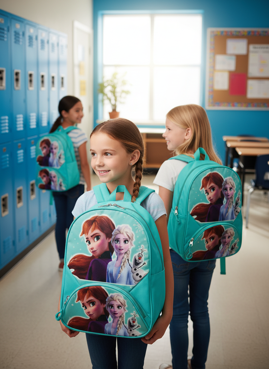 Frozen II Kids School Bag Blue