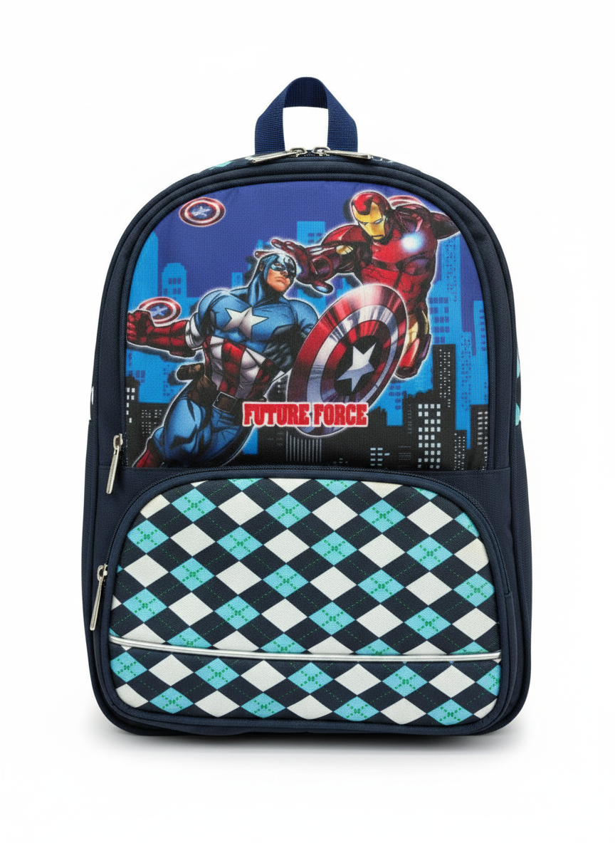 Captain America School Bag Dark Blue view 2